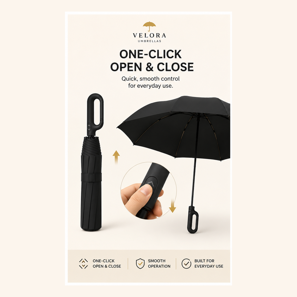 Velora automatic umbrella one-click open and close